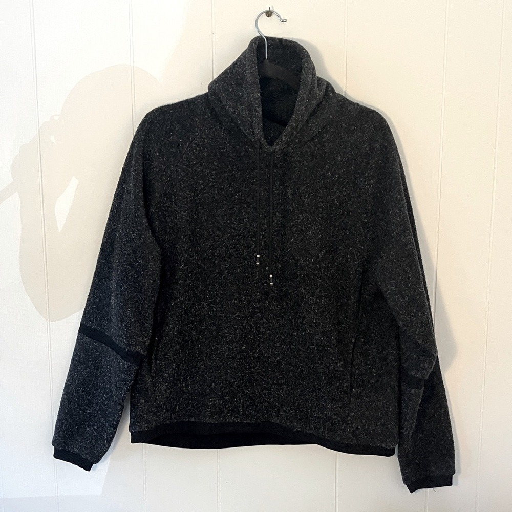 Nike thermal fleece cowl neck sweatshirt sweater pullover size Large grey cozy‎